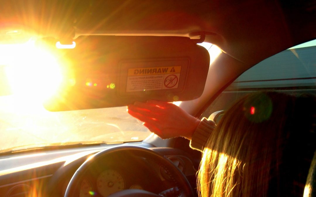 sun glare when driving