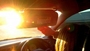 sun glare when driving