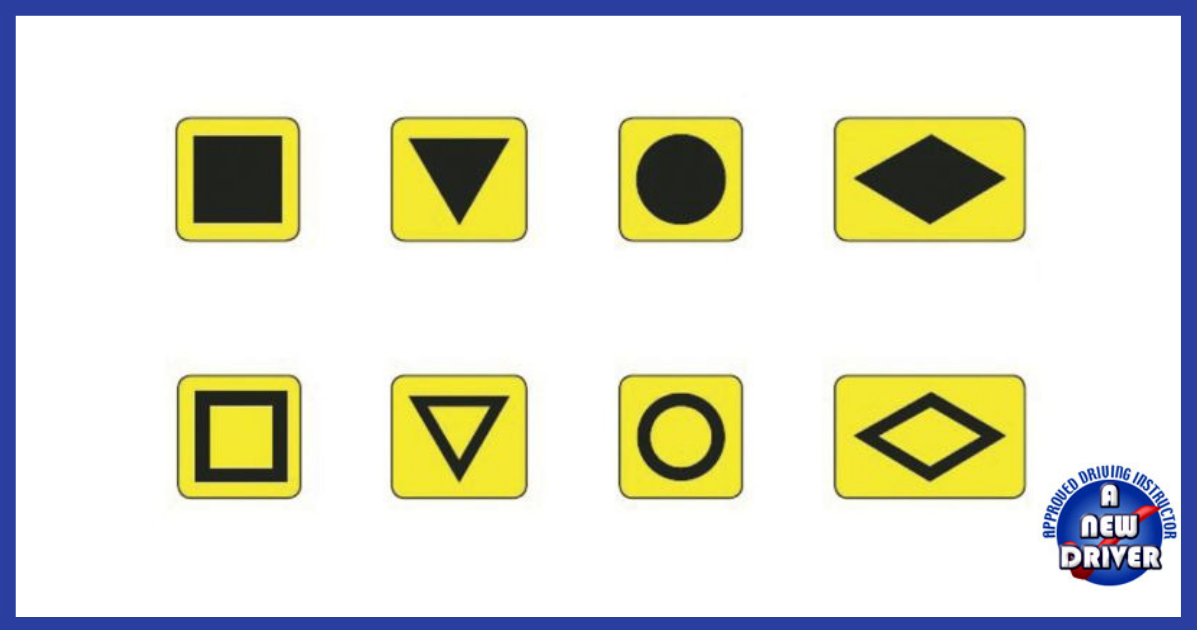 yellow road signs and meanings